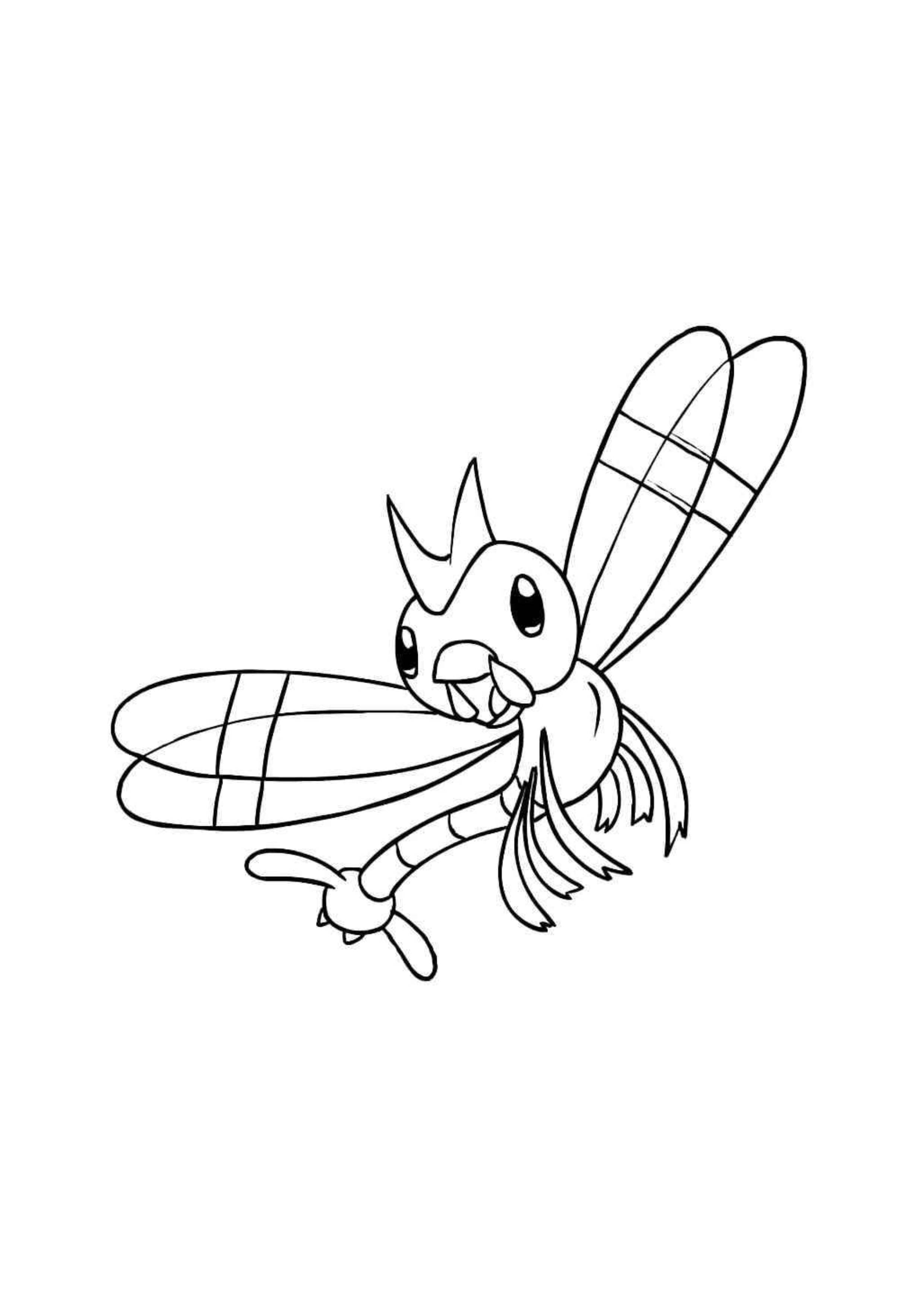 Página para colorear Yanma (A4) para imprimir