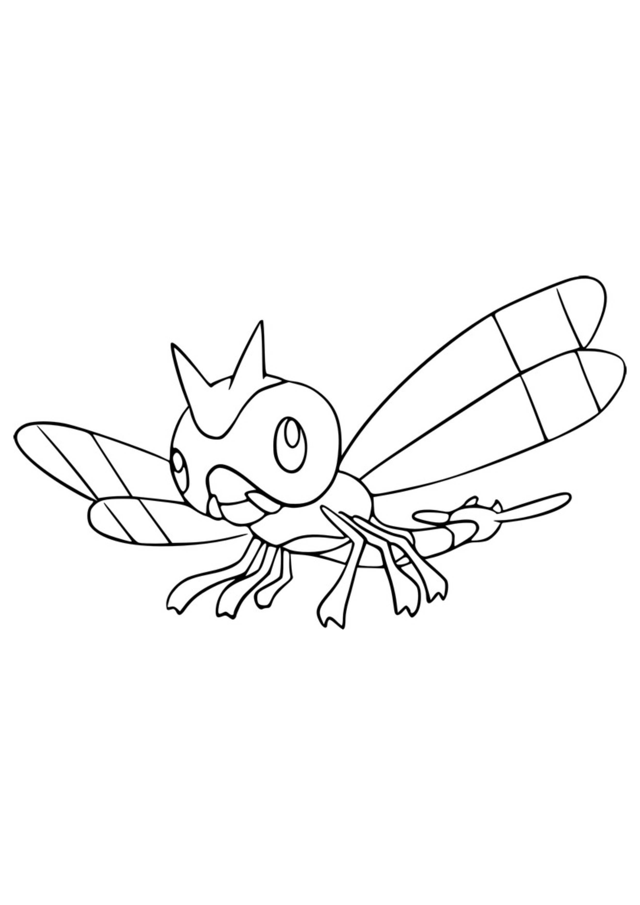 Página para colorear Yanma (A4) para imprimir