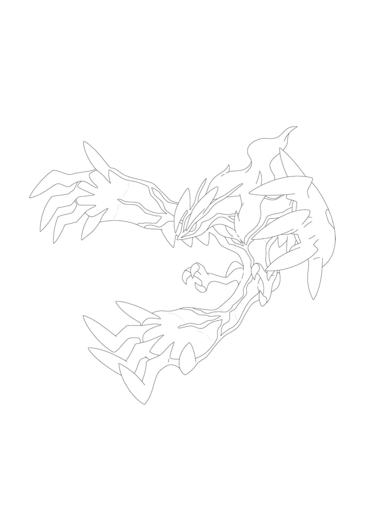 Página para colorear Yveltal (A4) para imprimir