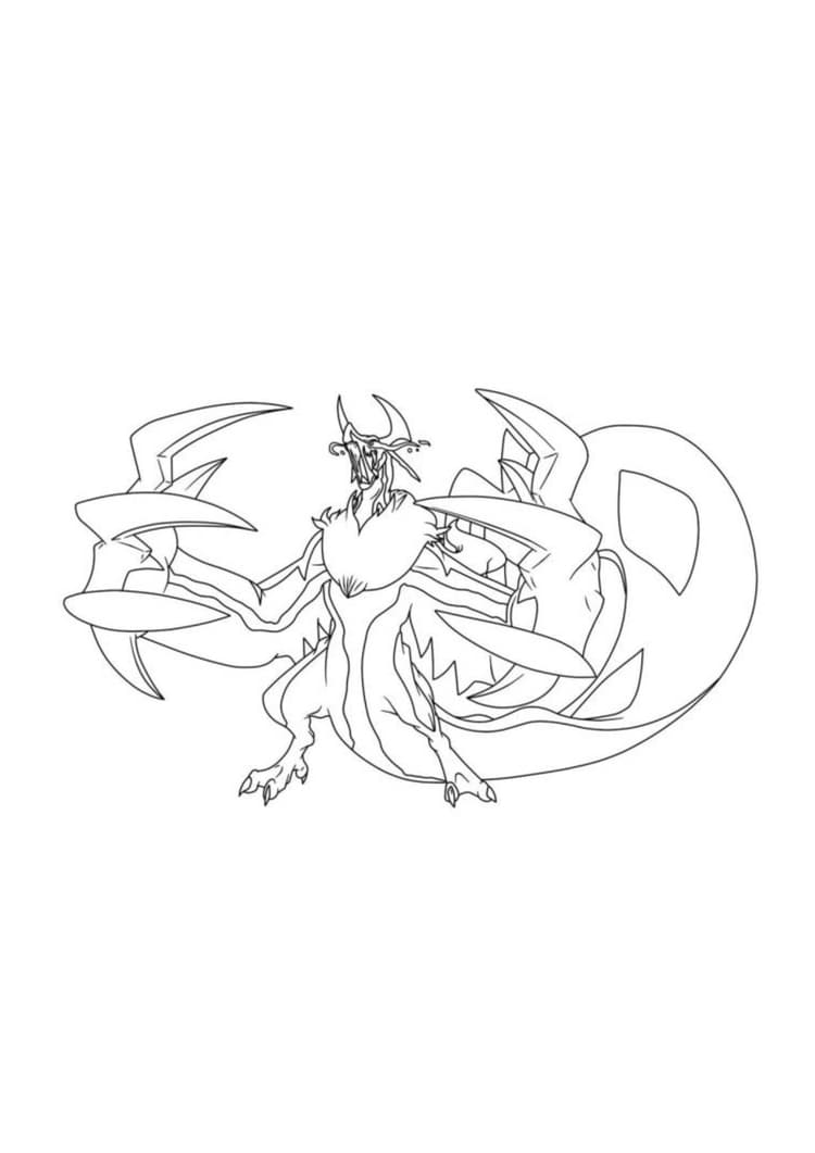 Página para colorear Yveltal (A4) para imprimir