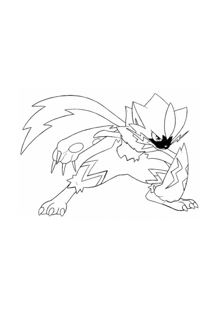 Página para colorear Zeraora (A4) para imprimir