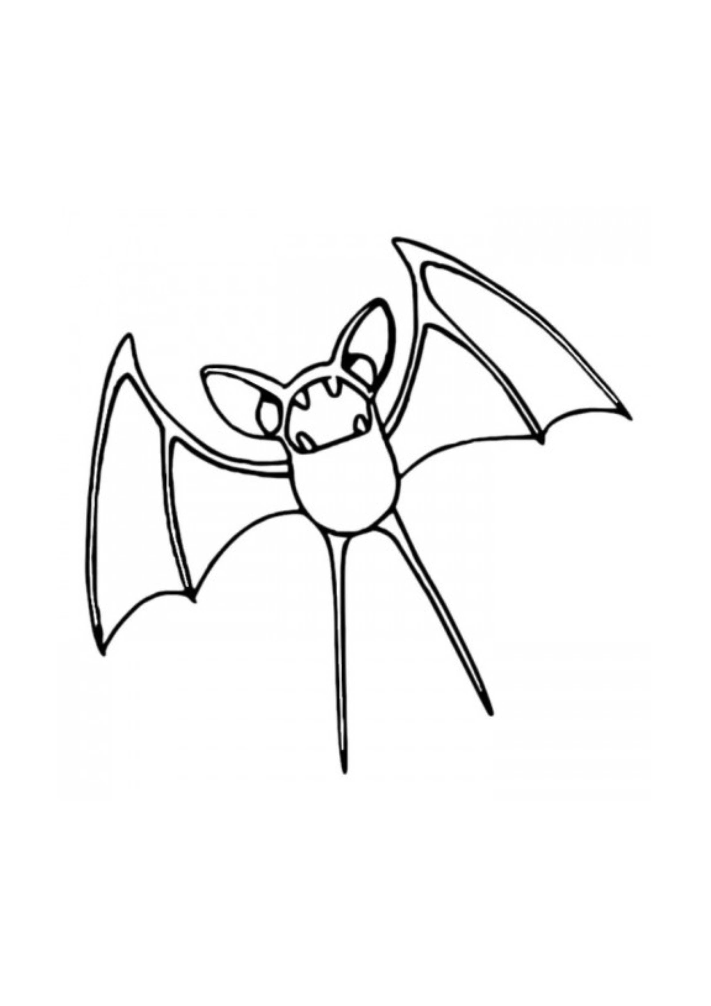 Página para colorear Zubat (A4) para imprimir