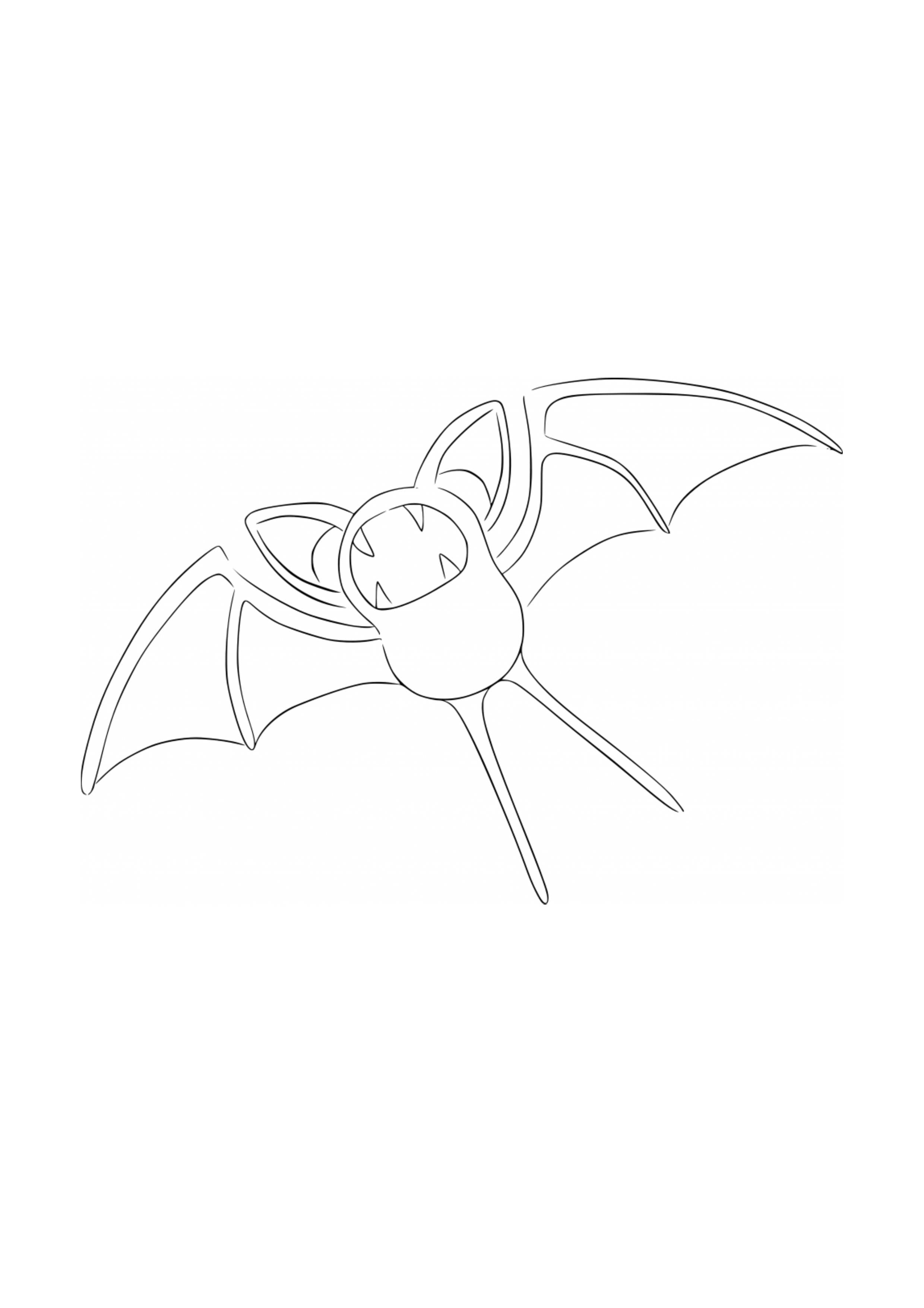 Página para colorear Zubat (A4) para imprimir