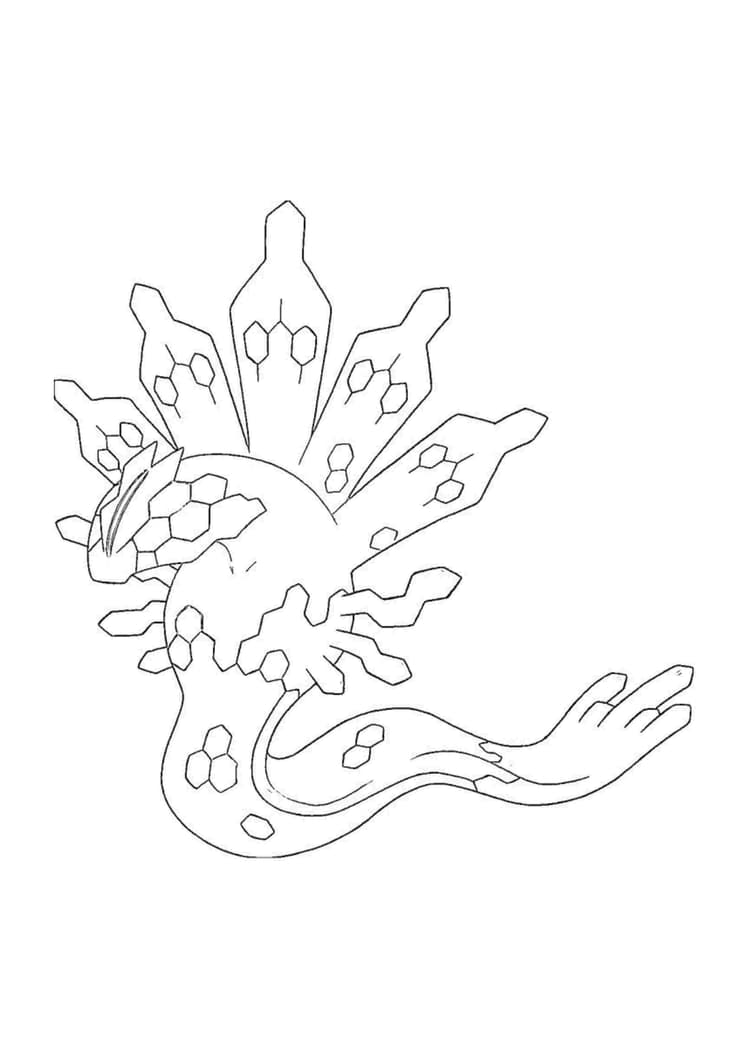 Página para colorear Zygarde (A4) para imprimir
