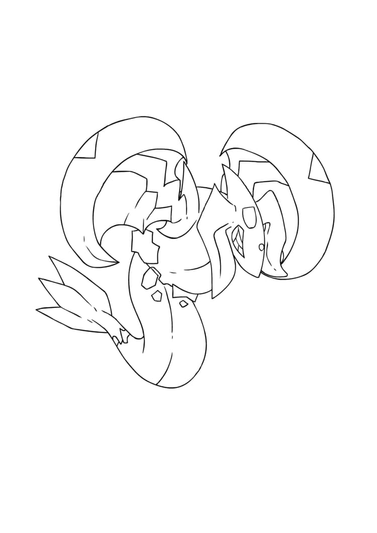 Página para colorear Zygarde (A4) para imprimir